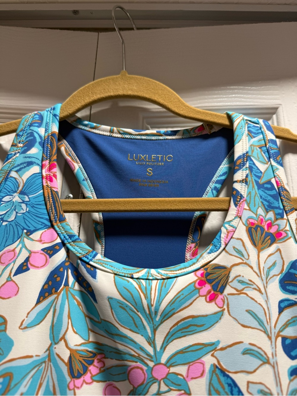 Lilly Pulitzer Blue and Aqua Multi Print Dress with Tags - Picture 3 of 5